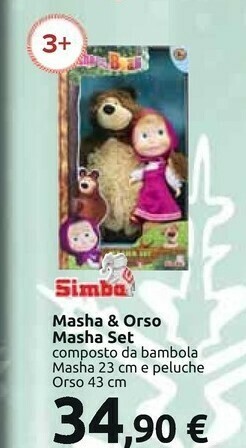 Carrefour Market Masha & orso masha set offerta
