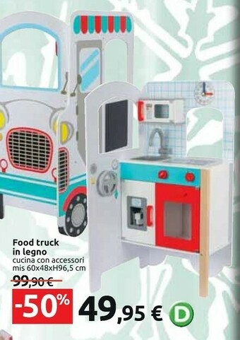 Food truck in legno cucina con accessori