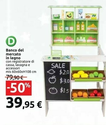 Carrefour Market Banco del mercato in legno offerta