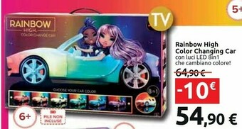 Carrefour High color changing car con luci led 8 in 1 che cambiano colore offerta