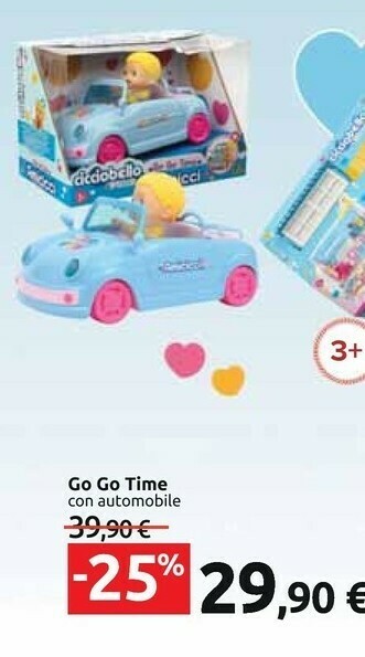 Carrefour Cicciobello go go time con automobile offerta