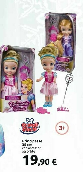 Carrefour Principesse 35 cm con accessori offerta