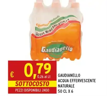 GAUDIANELLO ACQUA EFFERVESCENTE NATURALE 50 CL X 6