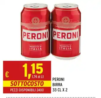 Gecop PERONI BIRRA 33 CL X 2 offerta