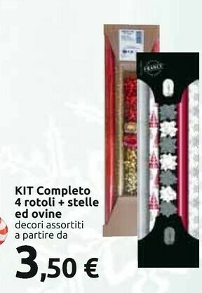 Carrefour Kit completo 4 rotoli + stelle ed ovine offerta