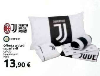 Offerta articoli squadre di calcio plaid juve