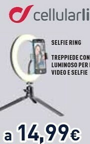 Unieuro Selfie ring led nero offerta