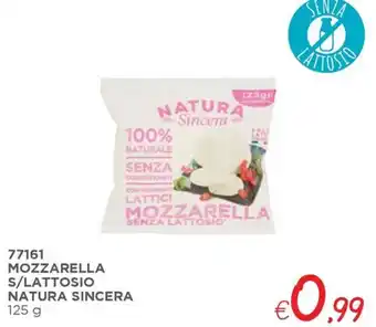 77161 MOZZARELLA S/LATTOSIO NATURA SINCERA 125 g
