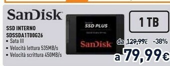 Unieuro Ssd interno sdssda1toog26 offerta