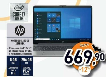 Unieuro Notebook 250 g8 2e9h8ea offerta