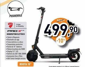 Unieuro Ducati pro ii monopattino elettrico offerta