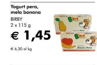 Birby - yogurt bio banana mela 230 g(ml)