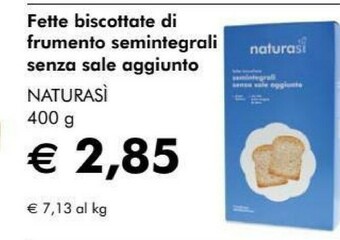 Naturasi - fette biscottate semintegrali 400 g(ml)