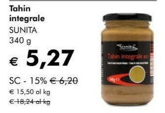 NaturaSì Sunita - tahin integrale bio 340 g(ml) offerta