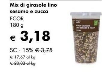 Ecor mix di girasole lino sesamo e zucca