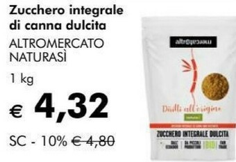 NaturaSì Zucchero di canna offerta