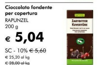 NaturaSì Cioccolato offerta