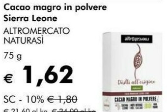 NaturaSì Cacao offerta