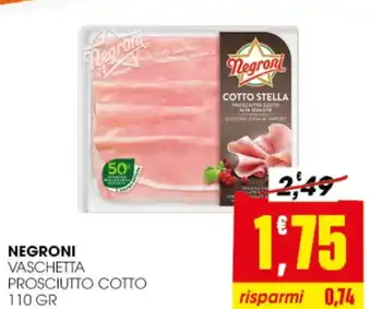 SpesAmica NEGRONI VASCHETTA PROSCIUTTO COTTO 110 GR offerta