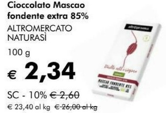 NaturaSì Cioccolato offerta