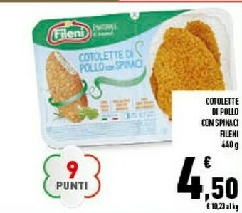 Cotolette di pollo con spinaci 440 g