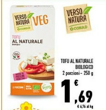 Conad Conad - tofu al naturale biologico veg verso natura 250 g(ml) offerta