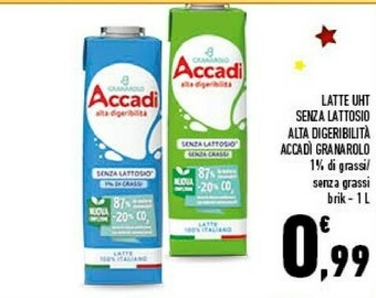 Conad Accadì latte offerta