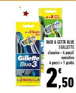 Conad Blue3 simple blu rasoio da uomo offerta