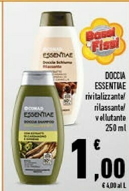 Conad Conad essentiae doccia vellutante 250 ml offerta