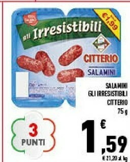 Conad Salamini gli irresistibili 75g offerta