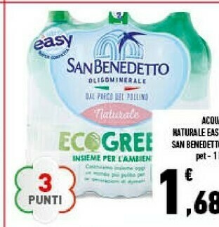 Conad Acqua minerale naturale 1000 g(ml) offerta
