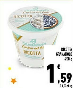 Conad Superstore Ricotta senza conservanti 450 g(ml) offerta