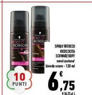 Conad Superstore Schwarzkopt spray rotocco ricrescita offerta