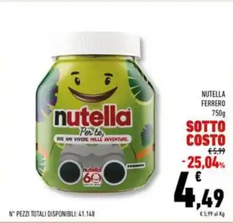 Conad Superstore NUTELLA FERRERO offerta