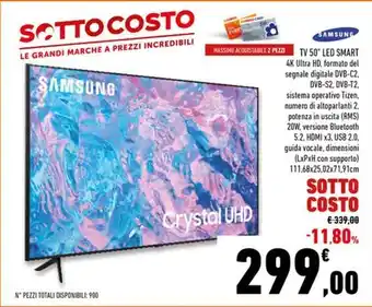 Conad Superstore SAMSUNG TV 50" LED SMART offerta