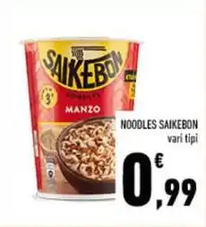 Conad NOODLES SAIKEBON vari tipi offerta