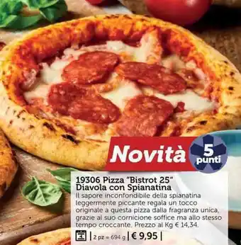 19306 Pizza "Bistrot 25" Diavola con Spianatina
