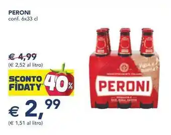 Esselunga PERONI conf. 6x33 cl offerta