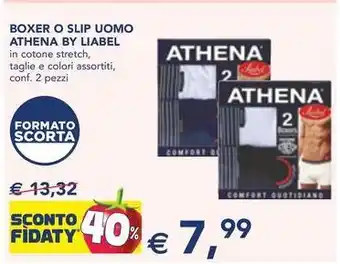 Esselunga BOXER O SLIP UOMO ATHENA BY LIABEL offerta