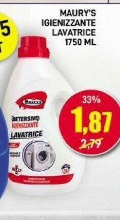 Maury's Detersivo lavatrice offerta