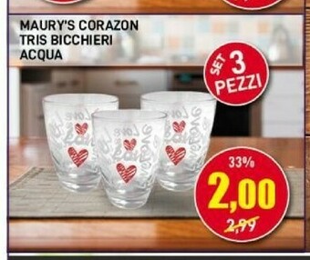 Maury's Bicchieri offerta