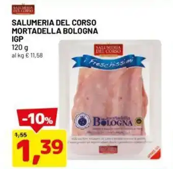 DPiù SALUMERIA DEL CORSO MORTADELLA BOLOGNA IGP 120 g offerta