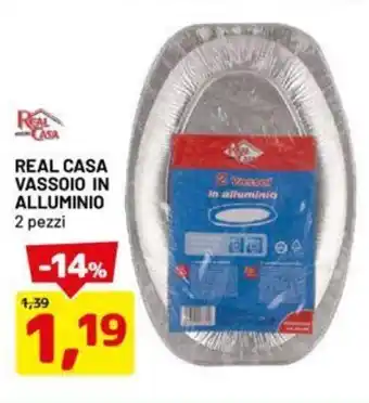 DPiù REAL CASA VASSOIO IN ALLUMINIO 2 pezzi offerta