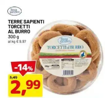 DPiù TERRE SAPIENTI TORCETTI AL BURRO 300 g offerta