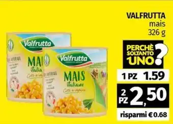 Pam VALFRUTTA mais 326 g offerta