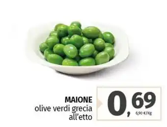 Pam MAIONE olive verdi grecia all'etto offerta