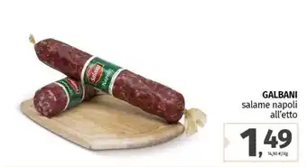 Pam GALBANI salame napoli all'etto offerta