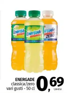 Pam ENERGADE classica/zero vari gusti - 50 cl offerta