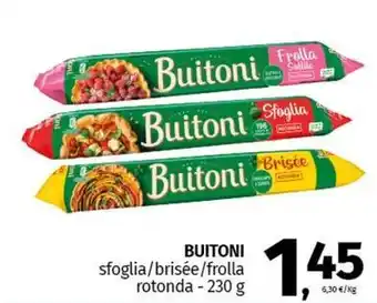 Pam BUITONI sfoglia/brisée/frolla rotonda - 230 g offerta