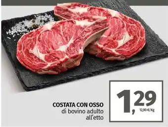 Pam COSTATA CON OSSO di bovino adulto all'etto offerta